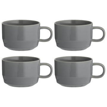 4Pcs Typhoon Cafe Concept 300ml Dark Grey Cup