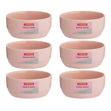 6pcs Typhoon Cafe Concept 9cm Pink Snack Bowl