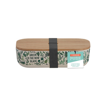 Typhoon Pure Green New Black Bamboo Lunch Box