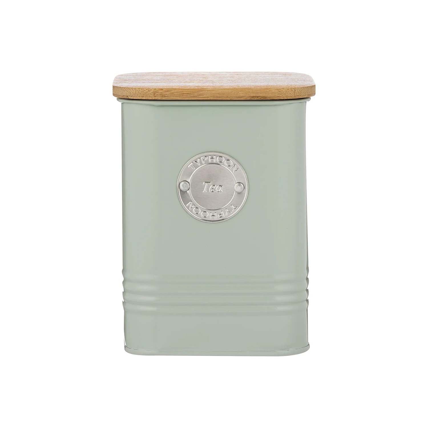 Typhoon 1.3L Tin Airtight Wooden Lid Tea Canister