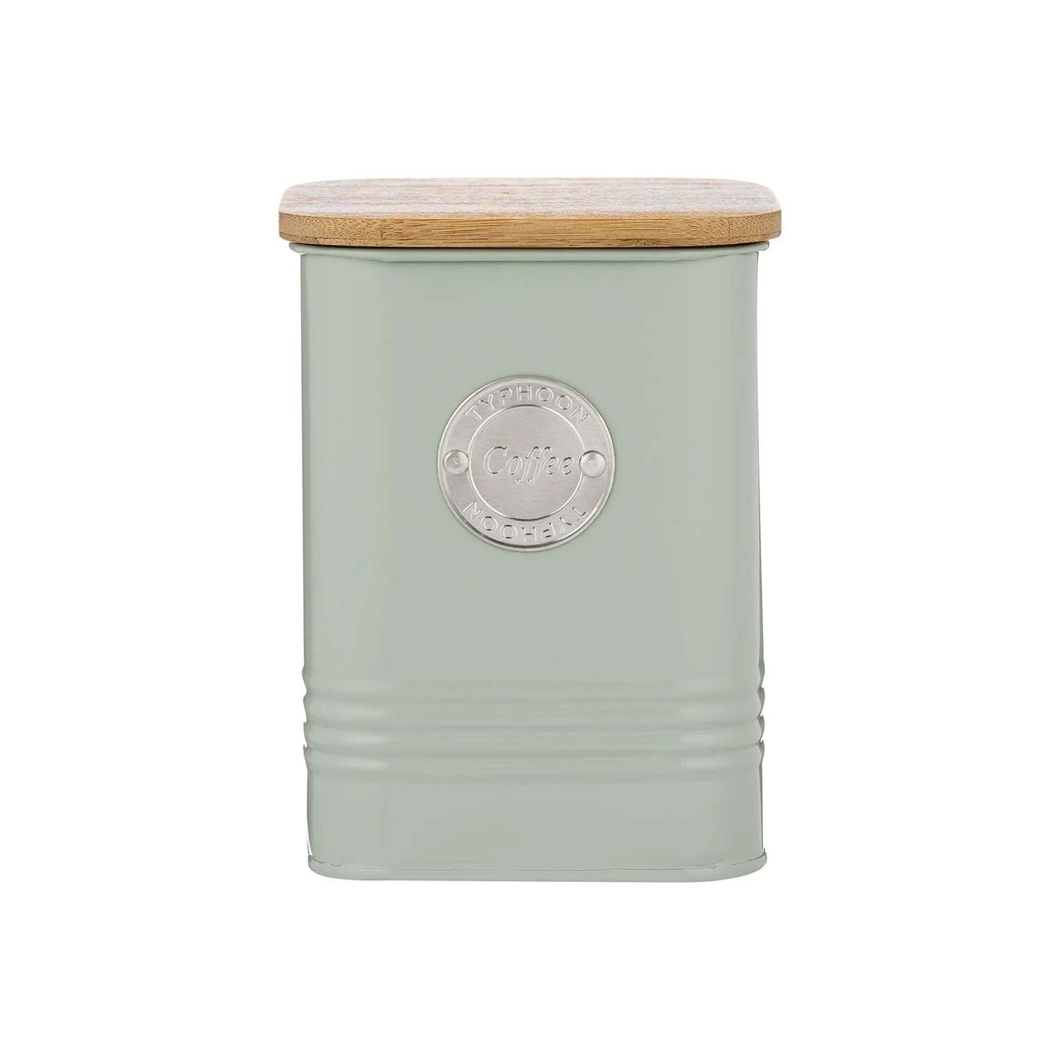 Typhoon 1.3L Tin Airtight Wooden Lid Coffee Canister