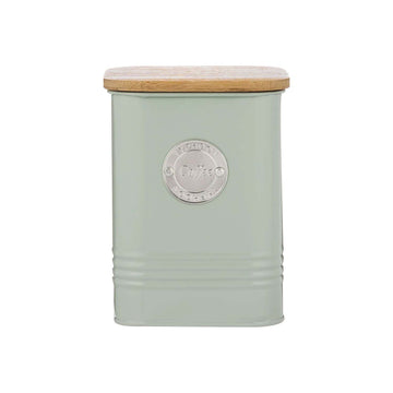 Typhoon 1.3L Tin Airtight Wooden Lid Coffee Canister