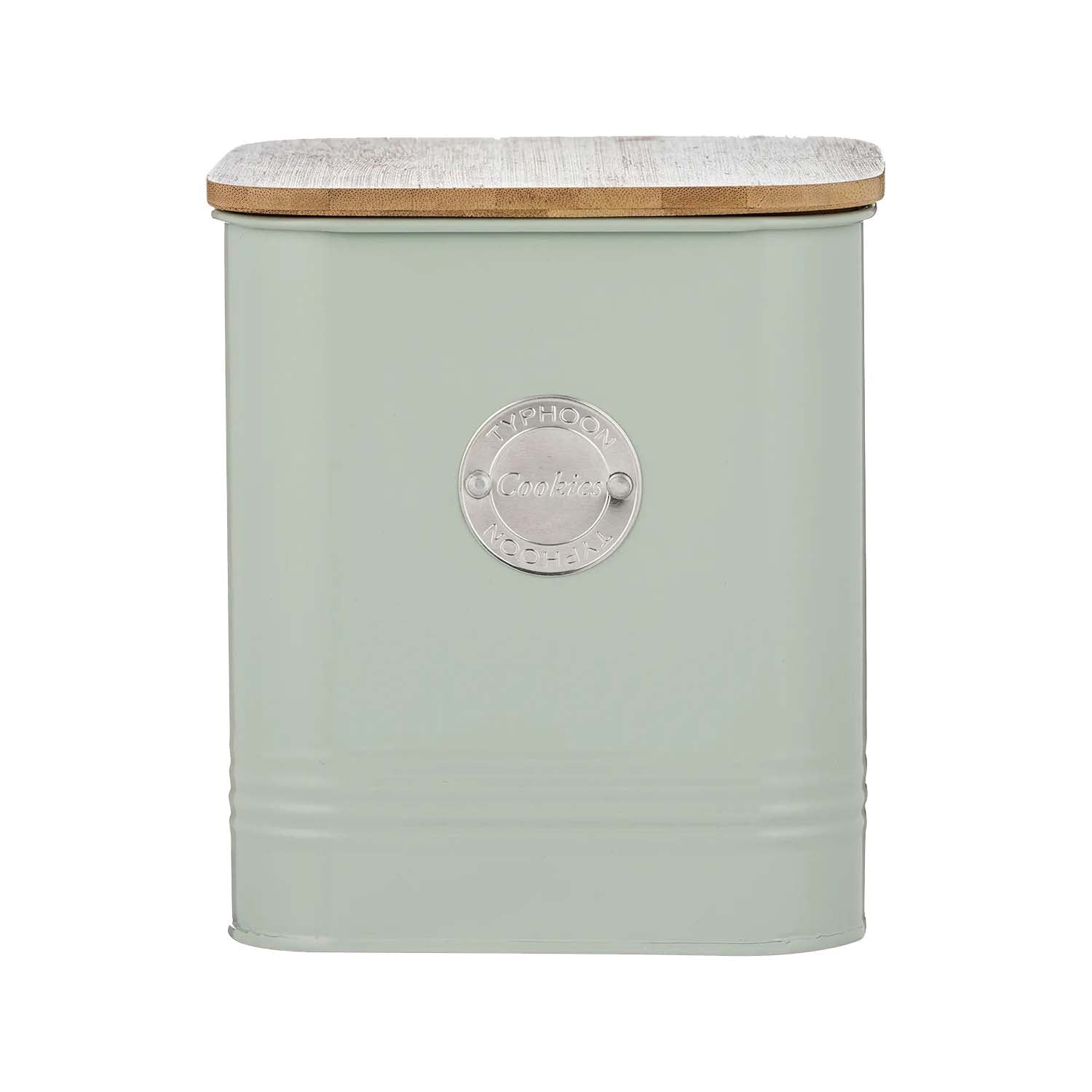 Typhoon 2.7L Tin Airtight Wooden Lid Cookie Canister