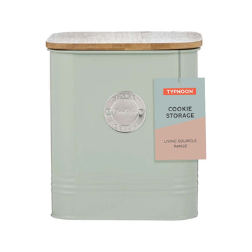 Typhoon 2.7L Tin Airtight Wooden Lid Cookie Canister