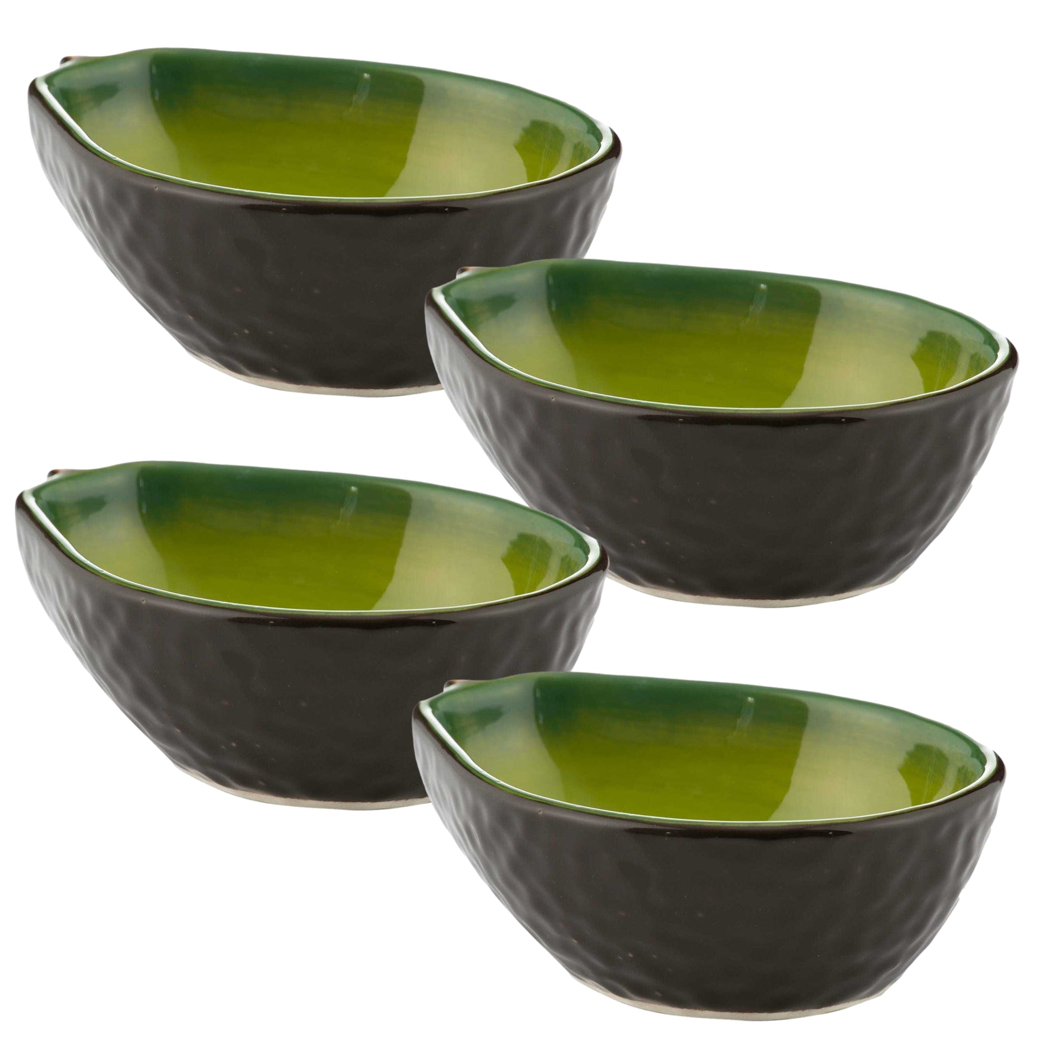 4Pcs Typhoon World Foods Green Avocado Bowls