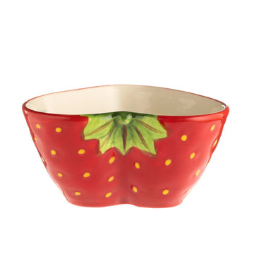 Typhoon 12cm Red Strawberry Ceramic Salad Bowl