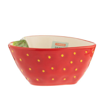 Typhoon 12cm Red Strawberry Ceramic Salad Bowl