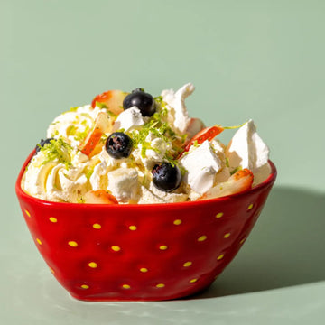 2Pcs Typhoon 12cm Red Strawberry Ceramic Salad Bowl