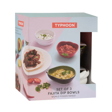 Set of 3 Typhoon Ceramic Dip Bowls