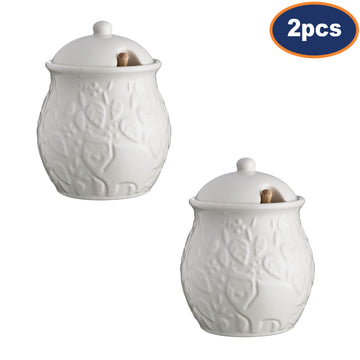 2Pcs 16oz In The Forest Honey Syrup Pot & Drizzler