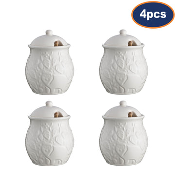 4Pcs 16oz In The Forest Honey Syrup Pot & Drizzler