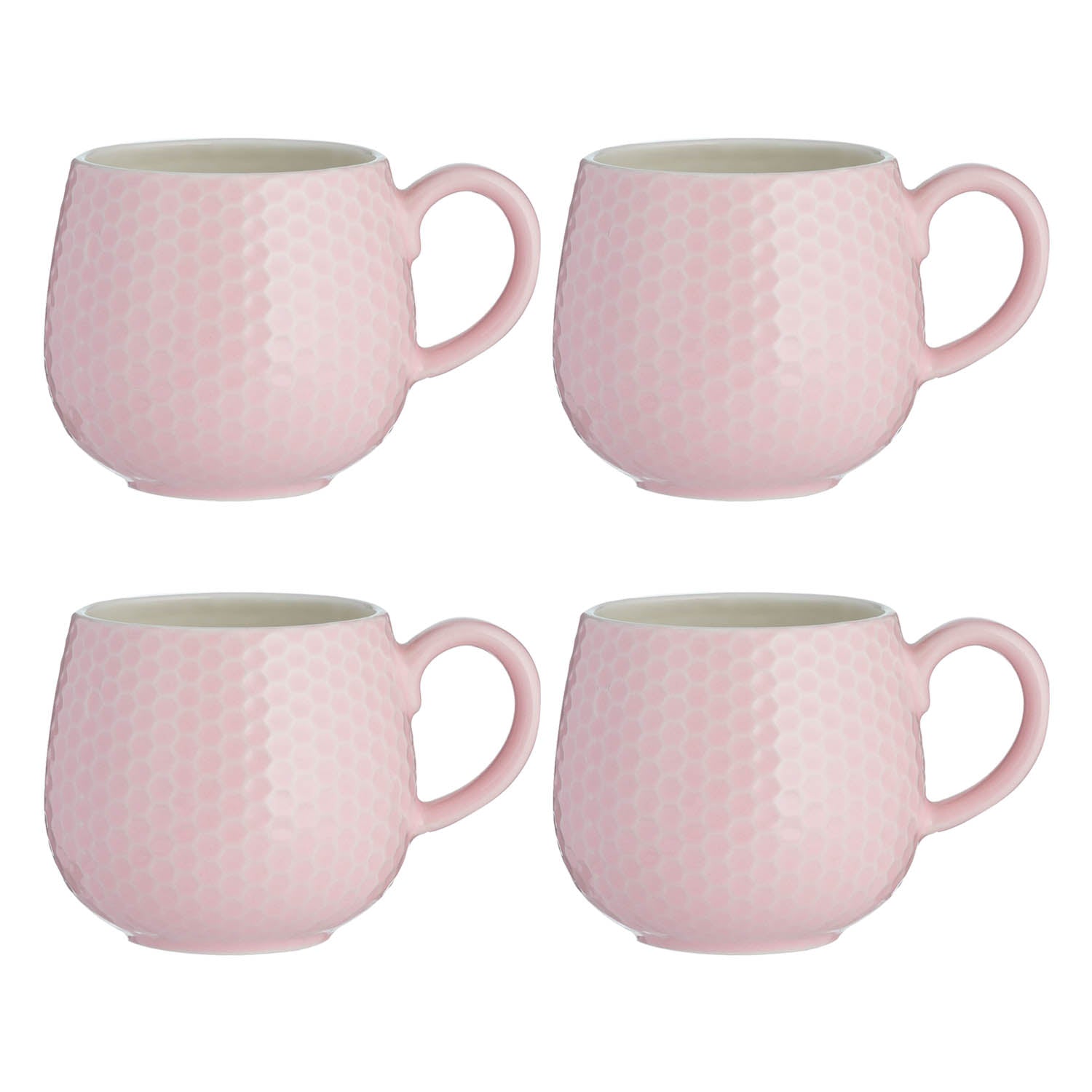 4Pcs Mason Cash Embossed Honeycomb Pink Mug