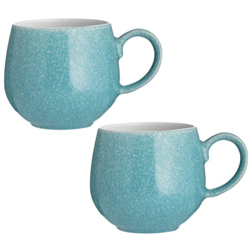 2Pcs Mason Cash Reactive Glaze Teal Mug