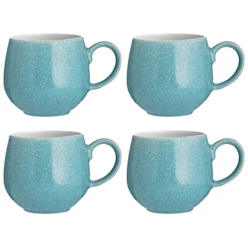 4Pcs Mason Cash Reactive Glaze Teal Mug