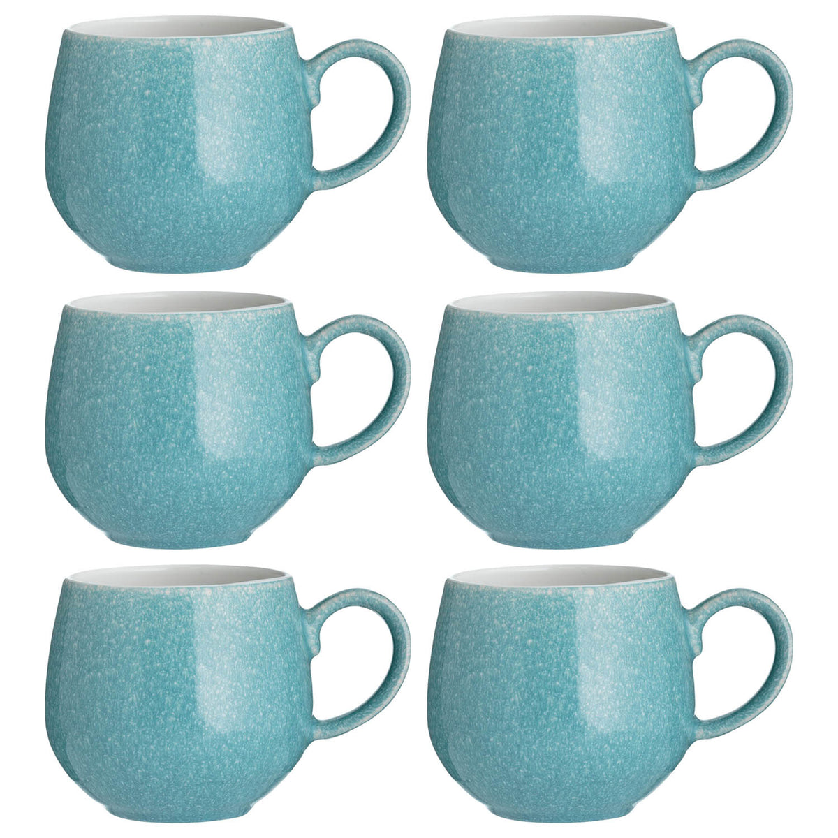 6Pcs Mason Cash Reactive Glaze Teal Mug