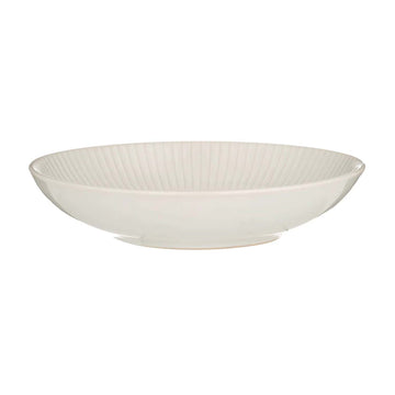 22cm White Round Stoneware Serving Bowl