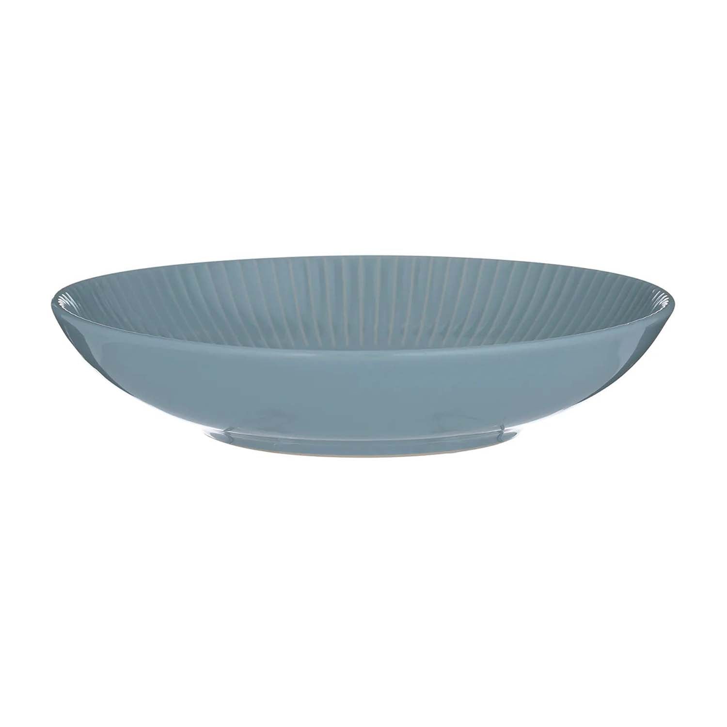 22cm Blue Round Stoneware Serving Bowl