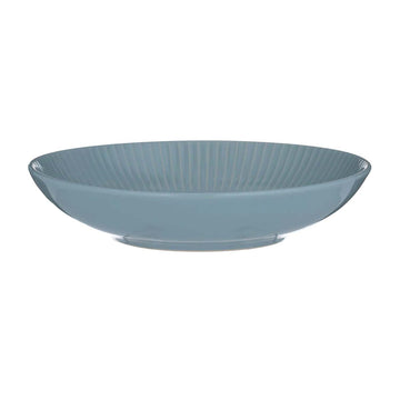 22cm Blue Round Stoneware Serving Bowl