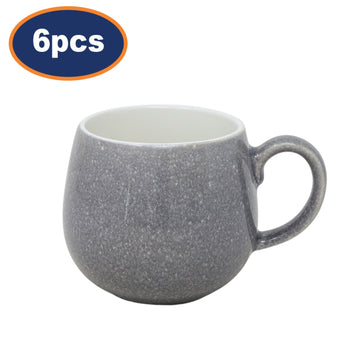 6Pcs Mason Cash Reactive Charcoal Mugs