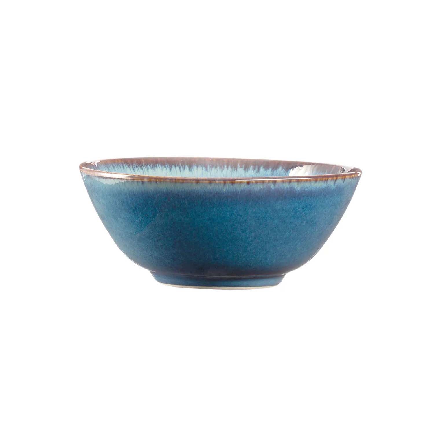 16cm Blue Reactive Glazed 600ml Stoneware Bowl