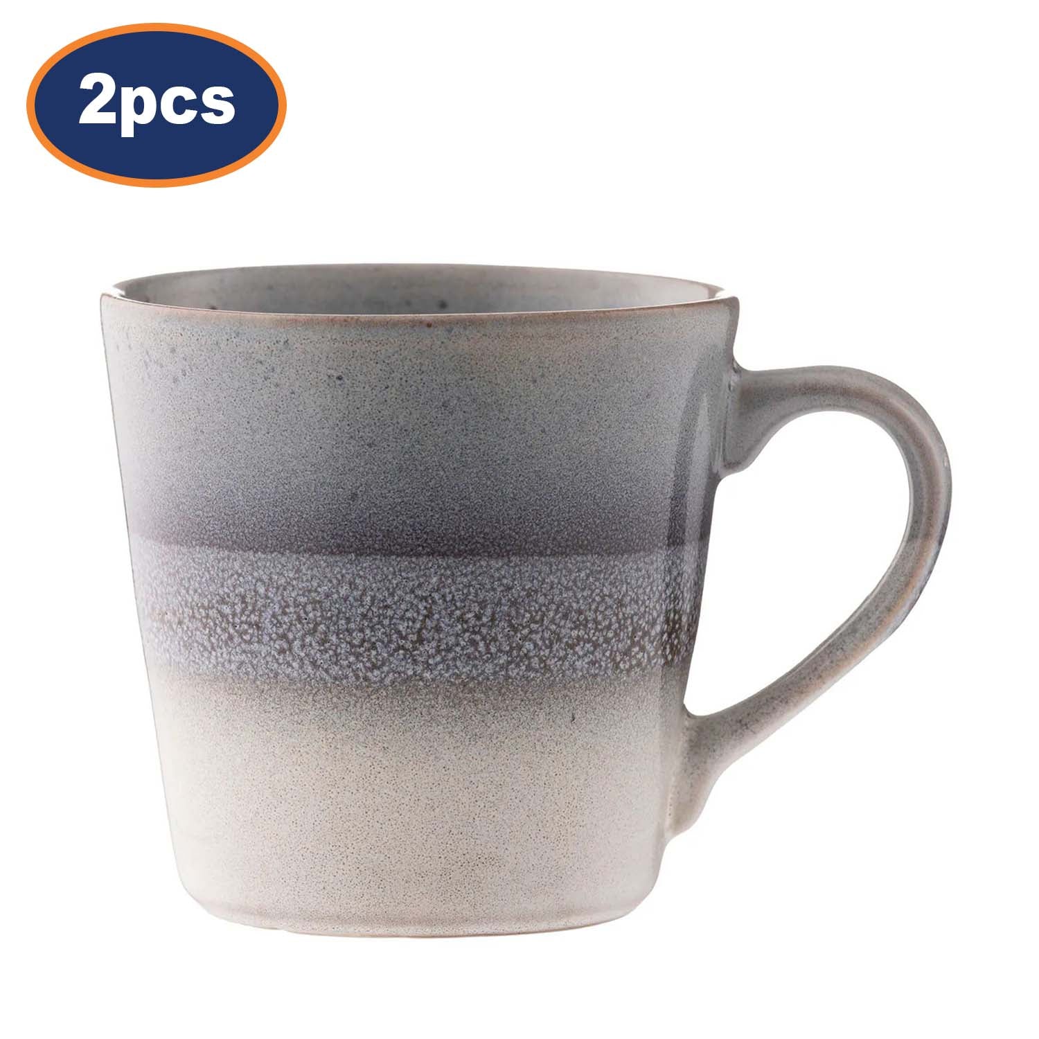 2Pcs Mason Cash 400ml Fade Grey Stoneware Coffee Mugs