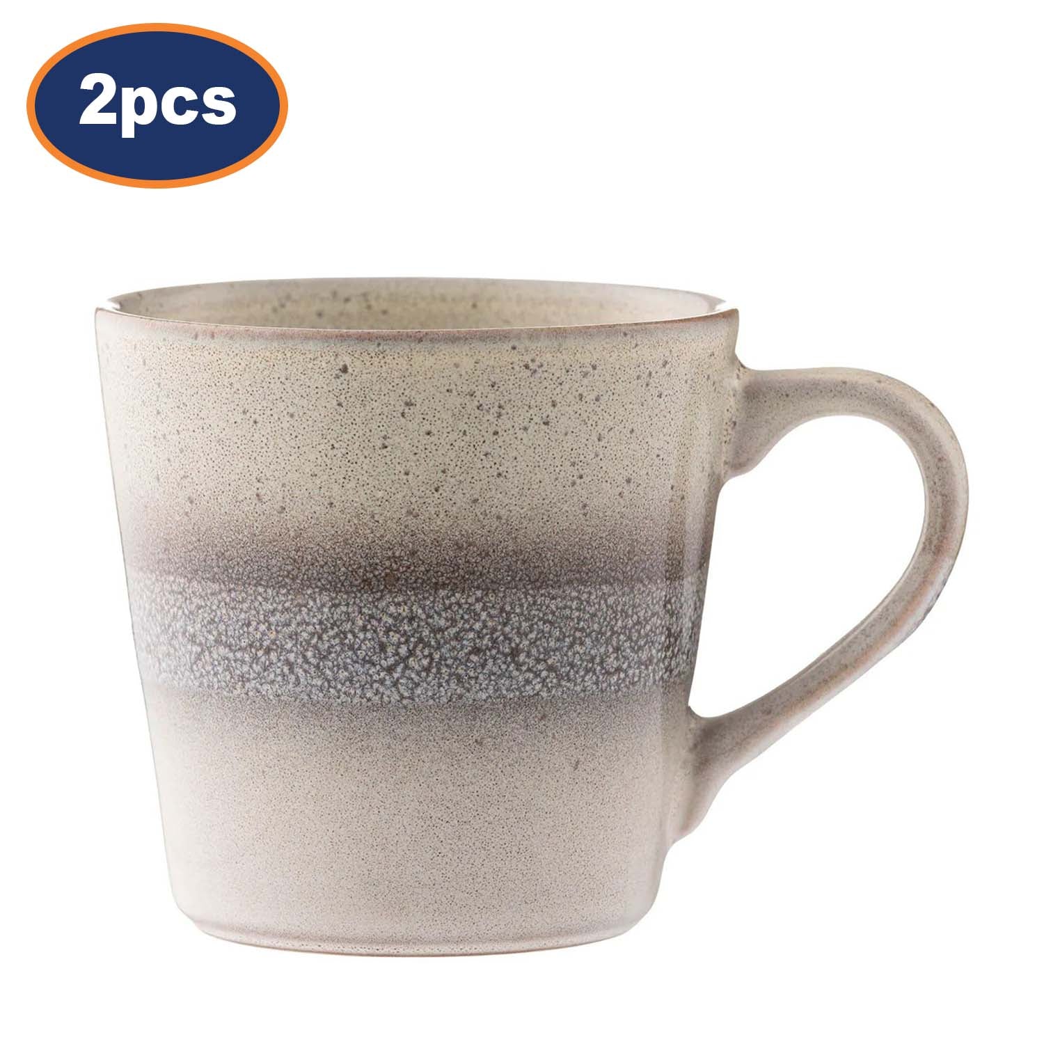 2Pcs Mason Cash 400ml Fade Cream Stoneware Coffee Mugs