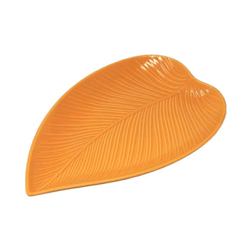 In The Forest Stoneware Medium Leaf Shaped Platter