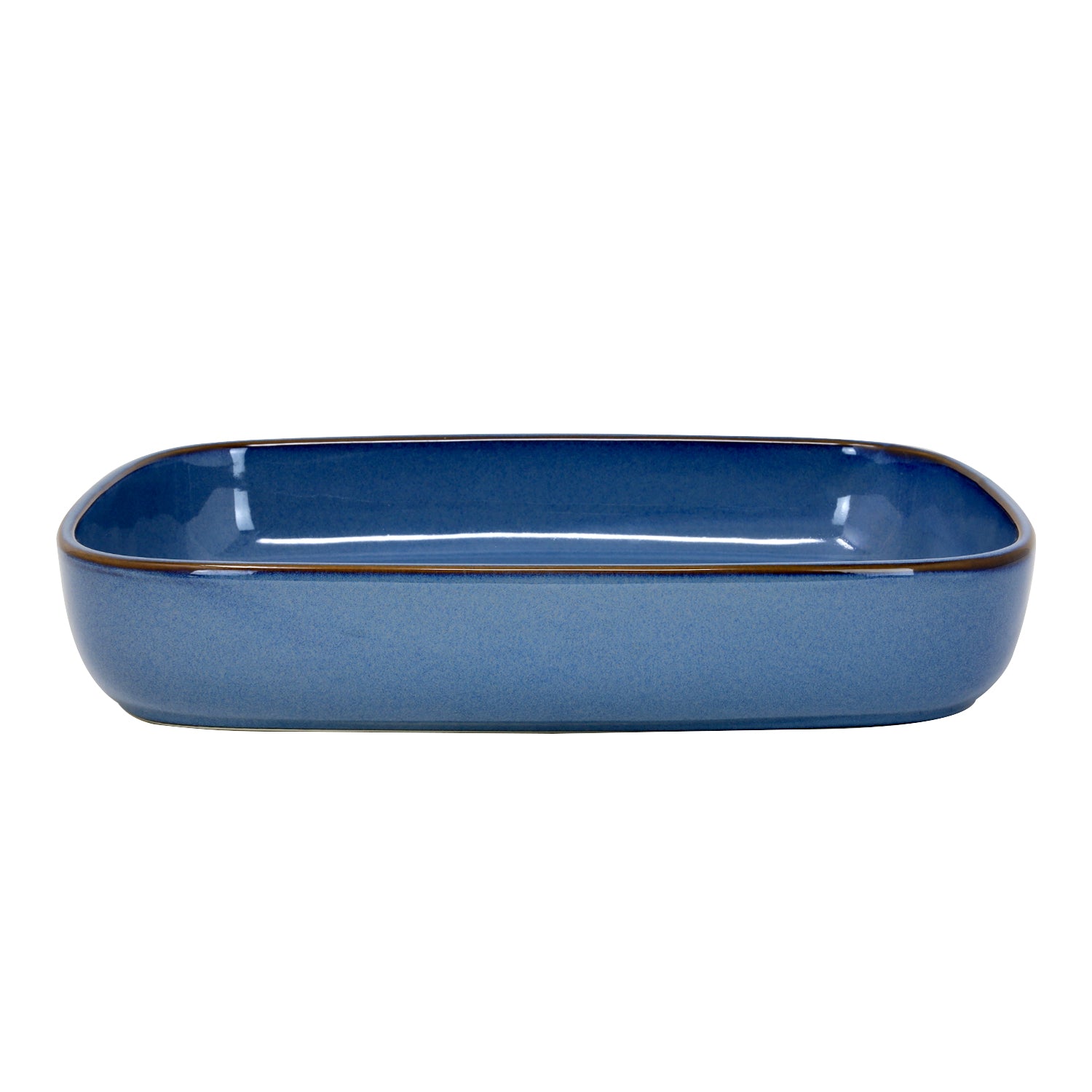 32cm Reactive Glaze Blue 2-Litres Rectangle Baking Oven Dish