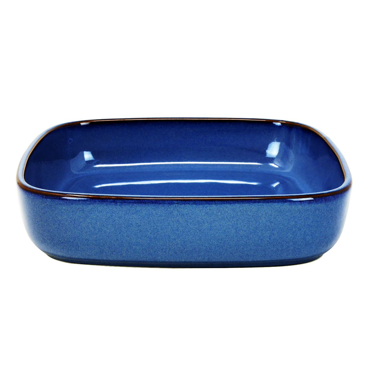 25cm Stoneware Reactive Glaze Blue 1.8-Litre Square Baking Oven Dish