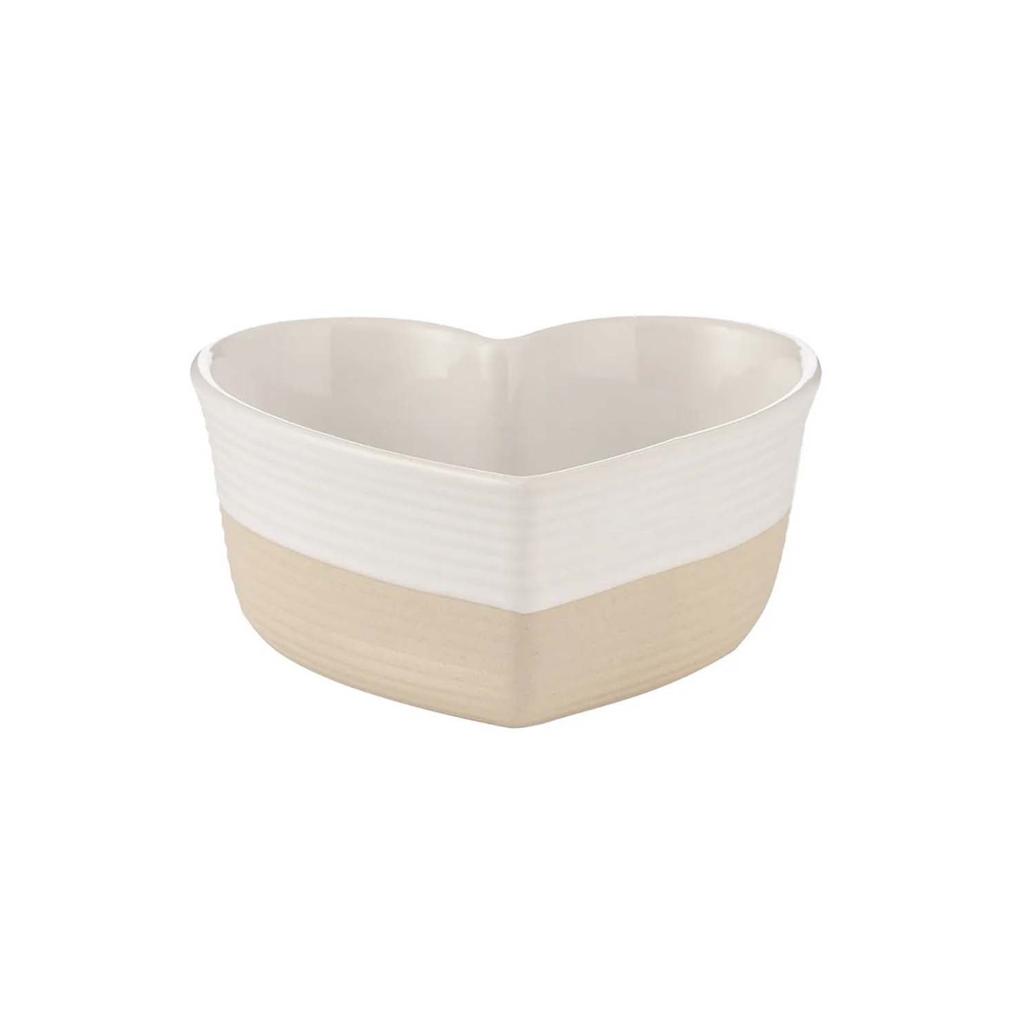 350ml Stoneware Heart Shaped Baking Mould Serving Dish