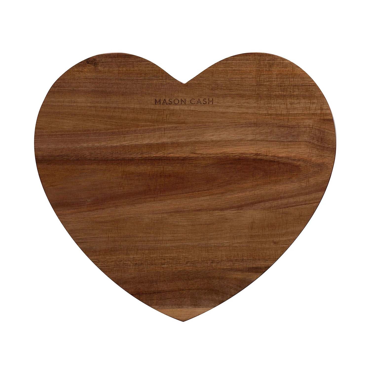 Heart Shaped Acacia Wood Reversible Chopping Board