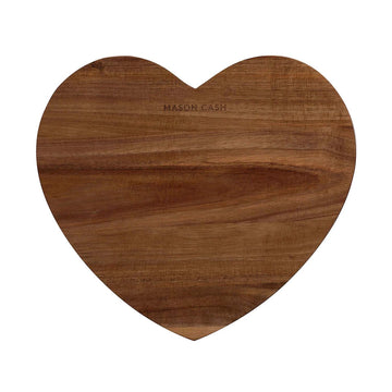 Heart Shaped Acacia Wood Reversible Chopping Board