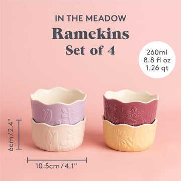 4Pcs Mason Cash In the Meadows Ramekins Set