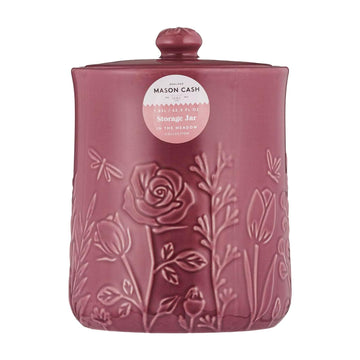 Airtight Lid In The Meadow Floral Embossed 1.85L Storage Jar