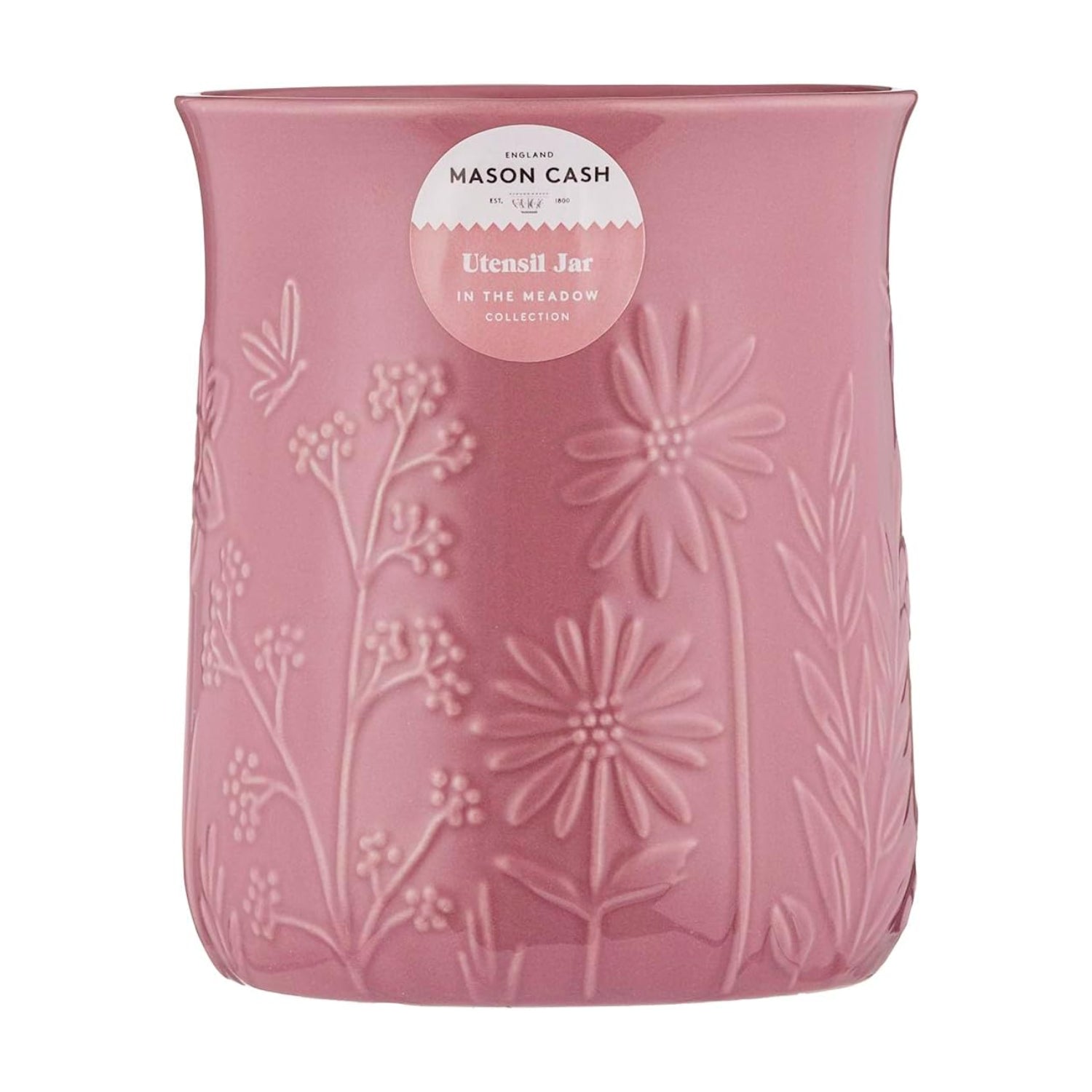 In The Meadow Storage Floral Embossed Utensil Holder