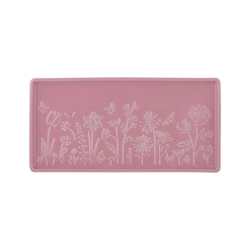 In The Meadow Floral Embossed Rectangle Platter