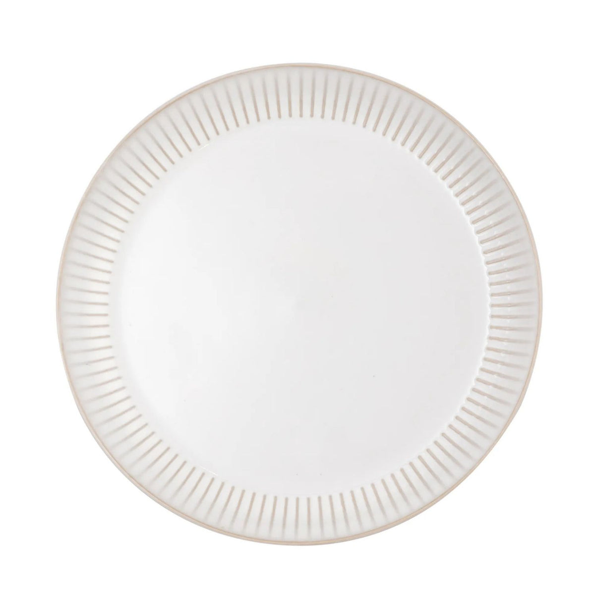 Mason Cash Ridge White 26cm Stoneware Dinner Plate