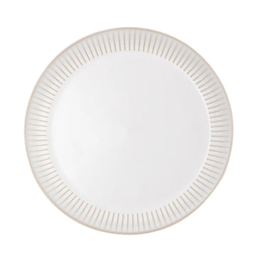 Mason Cash Ridge White 26cm Stoneware Dinner Plate