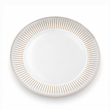 Mason Cash Ridge Design White 22cm Stoneware Side Plate