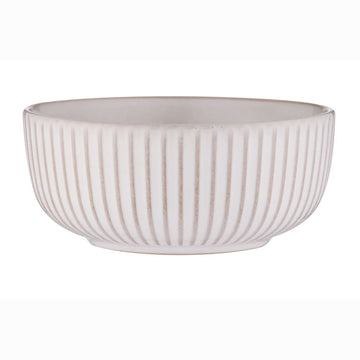 Mason Cash White Ridge 15cm Stoneware 550ml Round Bowl