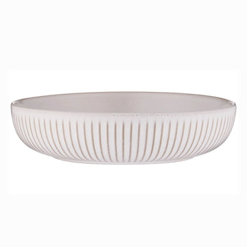 Mason Cash White Stoneware 22cm Ridge Round 850ml Pasta Bowl
