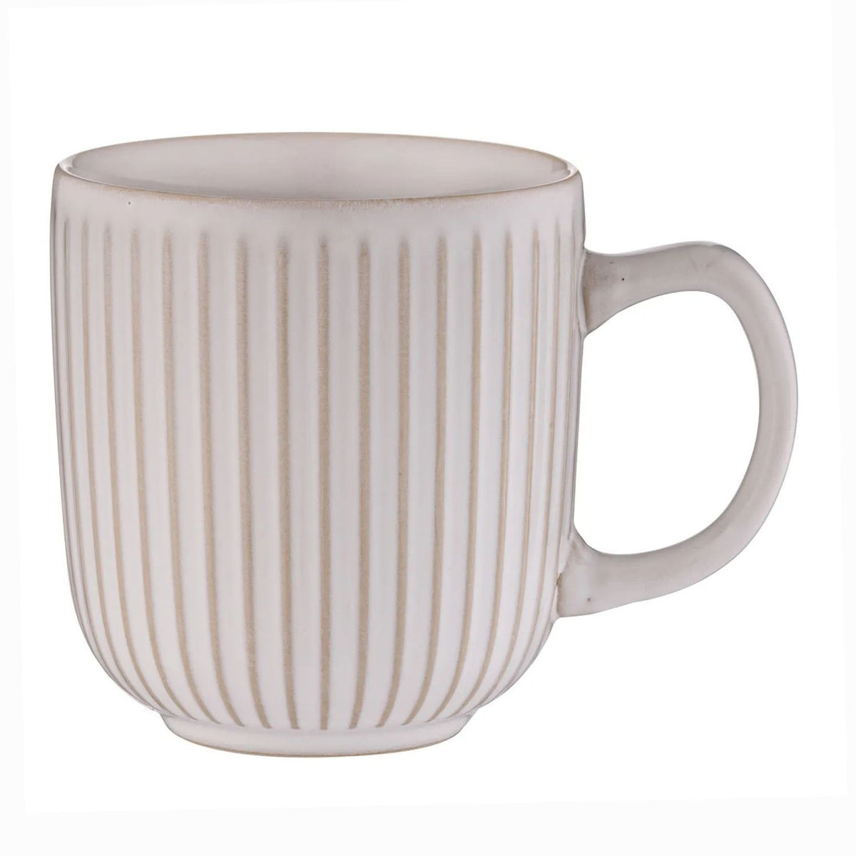 Mason Cash White Ridge 420ml Stoneware Coffee Mug