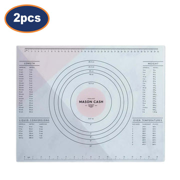 2Pcs Mason Cash 45x35cm Glass Pastry Baking Boards