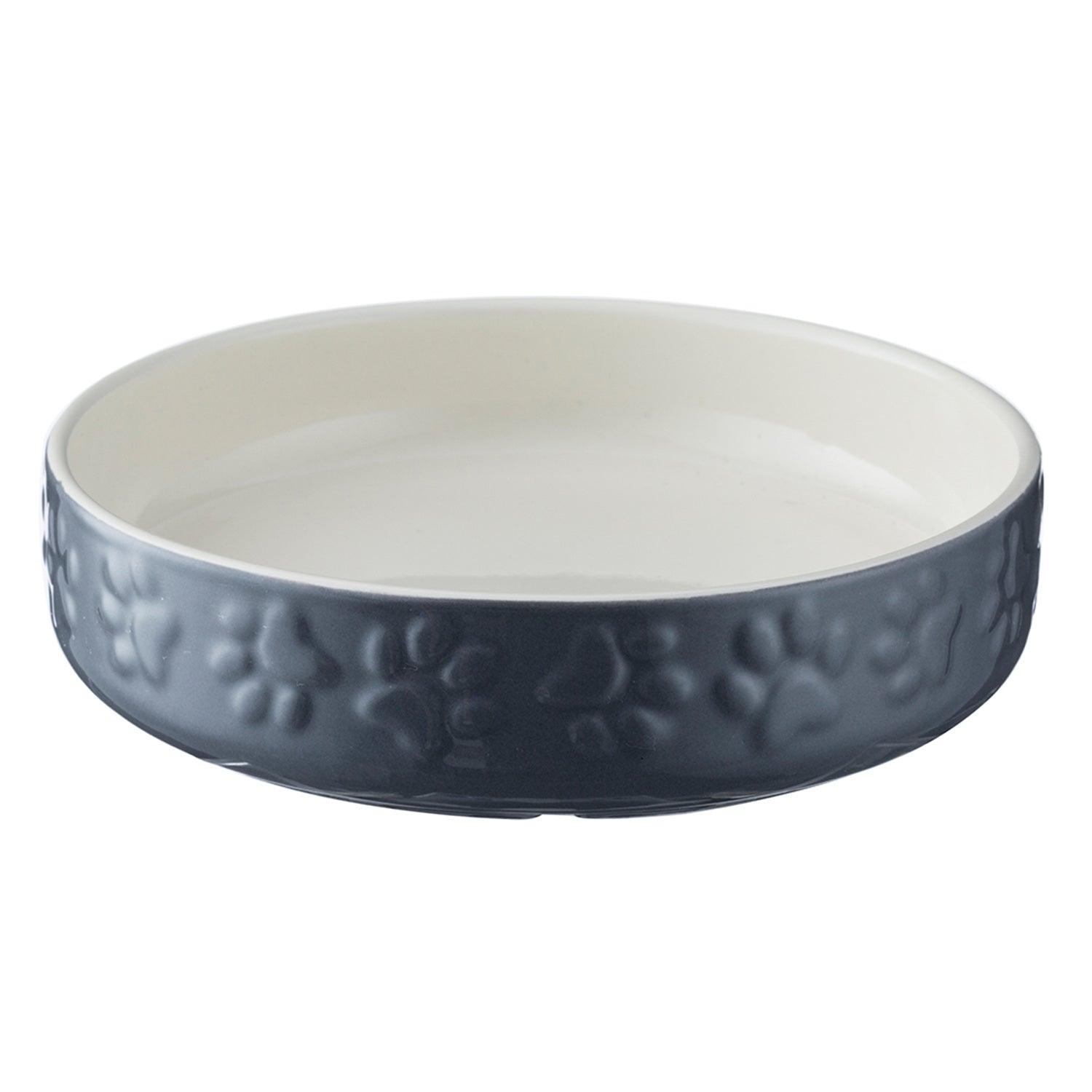 Mason Cash 13cm Grey Stoneware Bowl Pet Feeding Plate