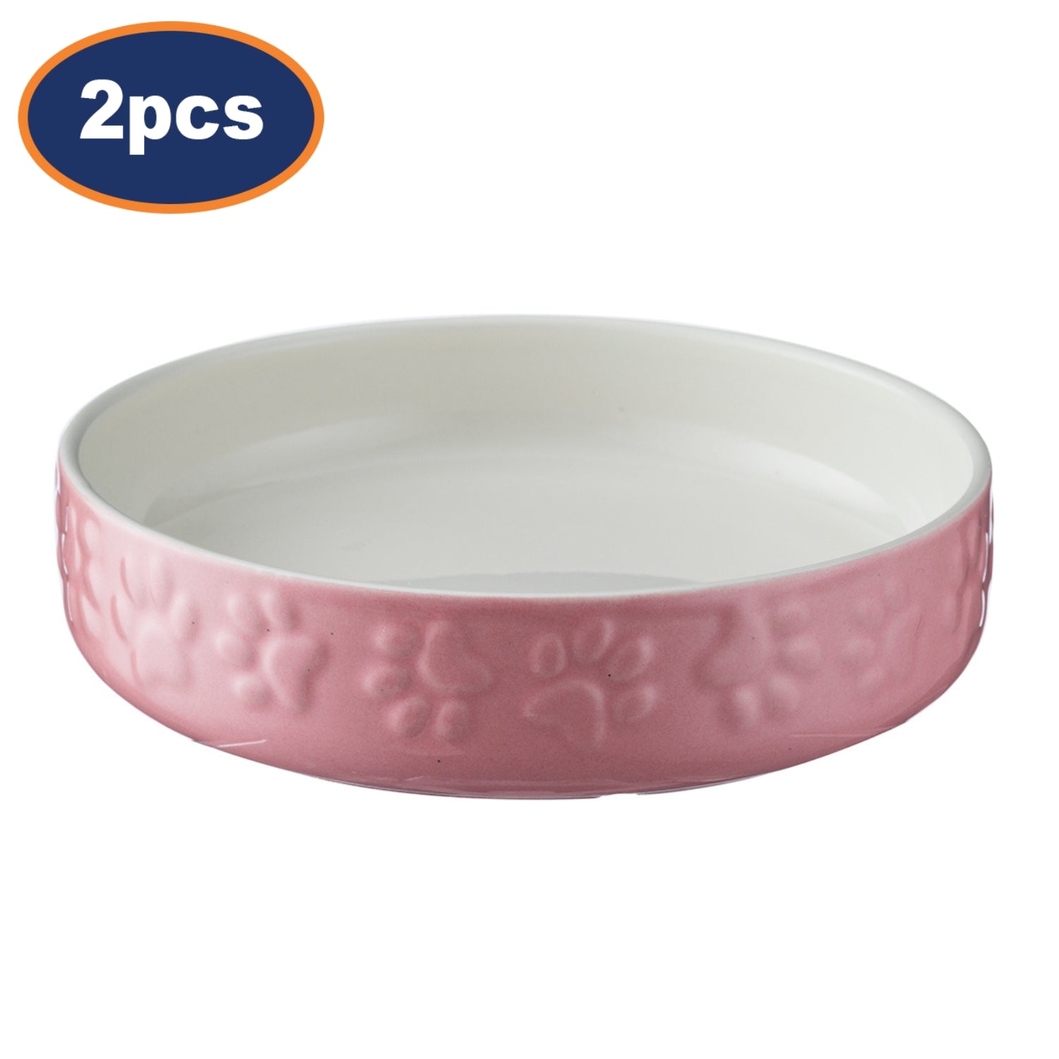 2pcs Mason Cash 13cm Pink Stoneware Pet Bowl