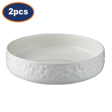 2pcs Mason Cash 13cm Cream Stoneware Pet Feeding Bowl