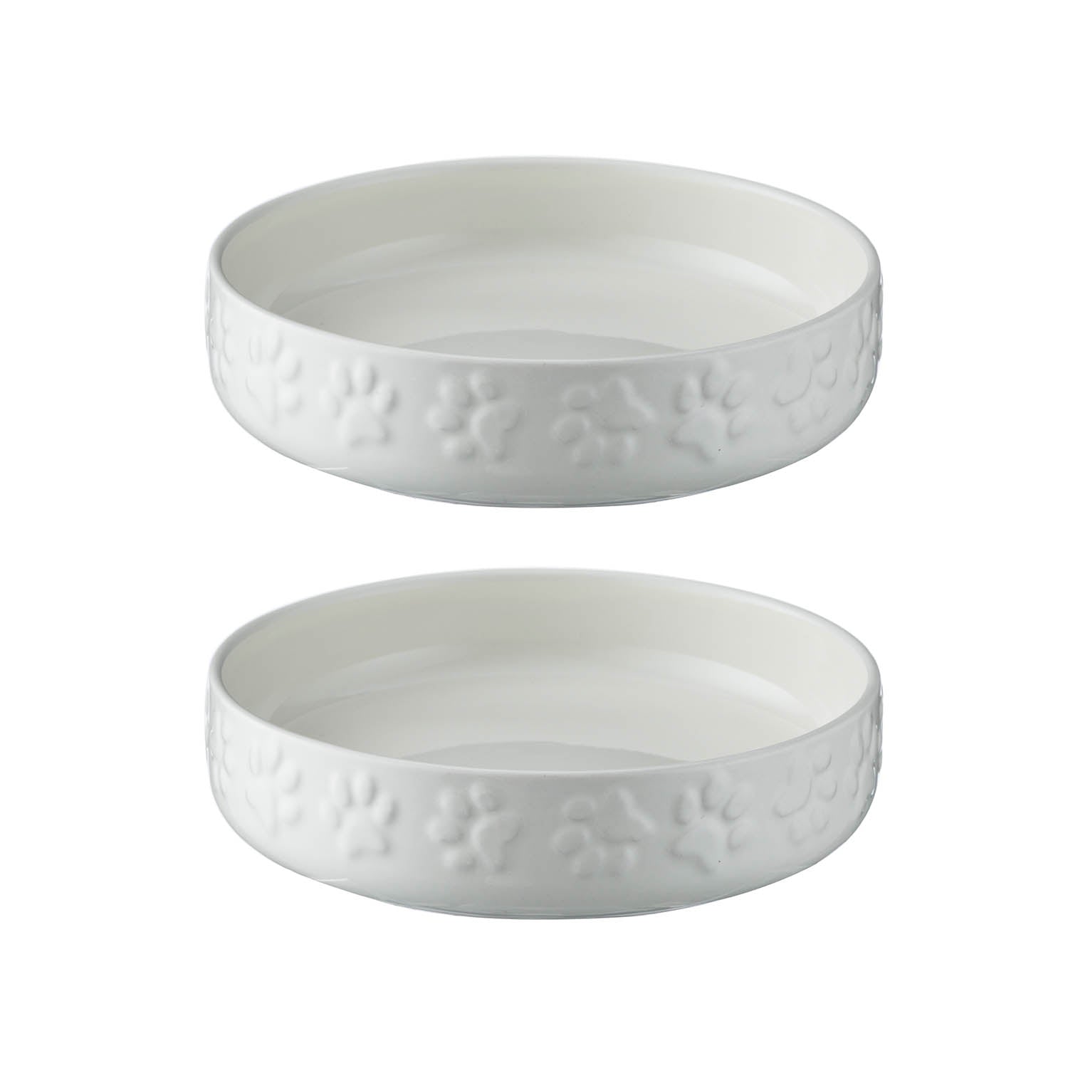 2pcs Mason Cash 13cm Cream Stoneware Pet Feeding Bowl