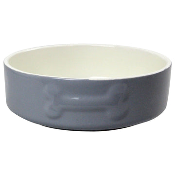 Mason Cash 15cm Grey Stoneware Bowl Pet Feeding Plate