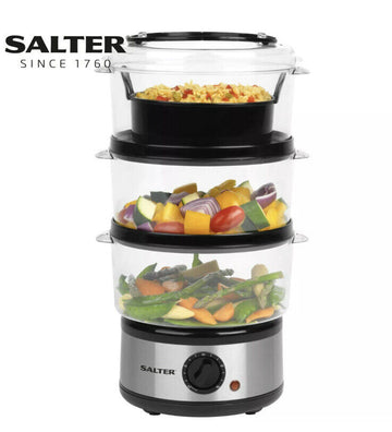 Salter 7.5 Litres 3 Tier Food Steamer