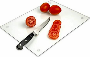 2pcs 40x30cm Clear Worktop Saver Glass Chopping Board